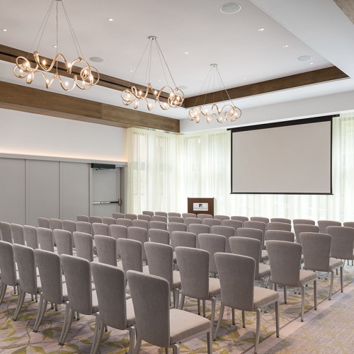 Auditorium Seating for Event with A/V Screen
