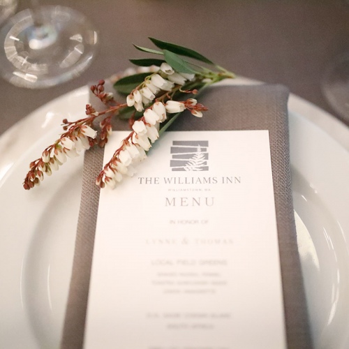 Williams Inn Wedding Menu